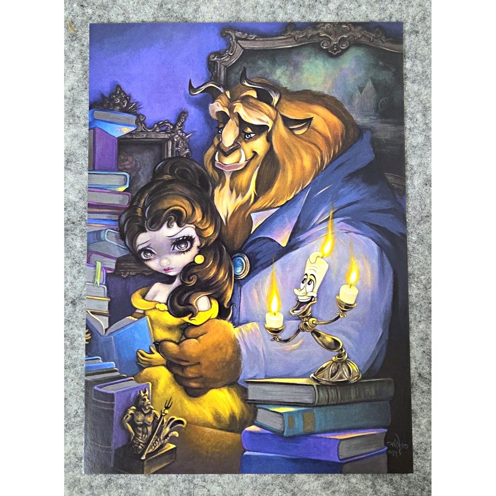 Disney Belle in Beast's Gallery Postcard Jasmine Becket-Griffith  Divided Back